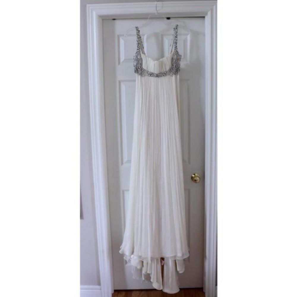 JENNY PACKHAM DUCHESS WEDDING DRESS SIZE 4 SMALL - Picture 7 of 7